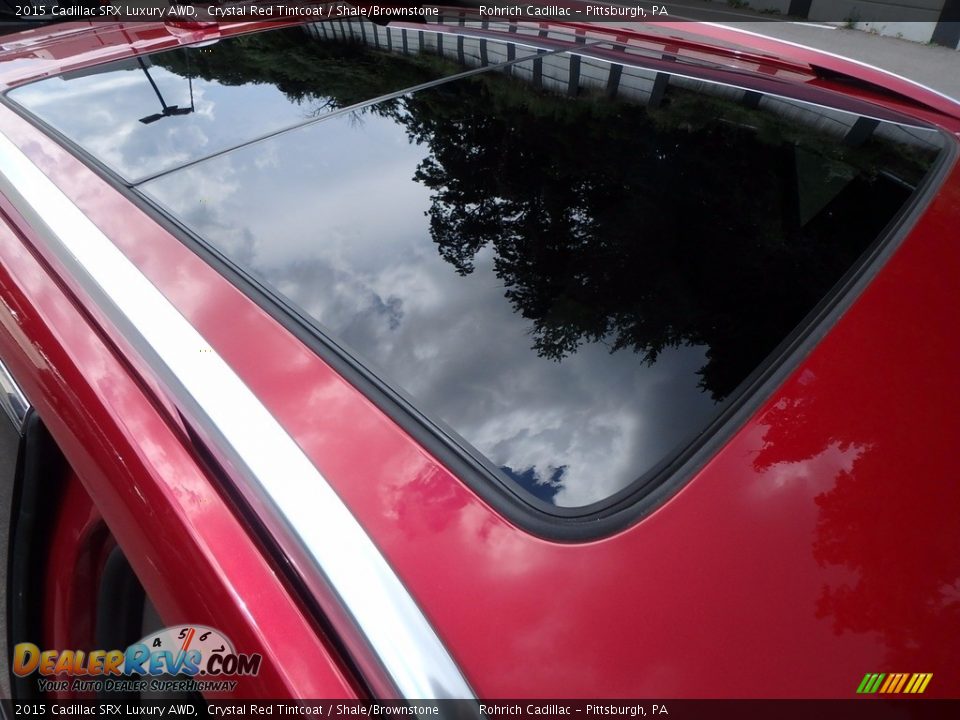 2015 Cadillac SRX Luxury AWD Crystal Red Tintcoat / Shale/Brownstone Photo #14