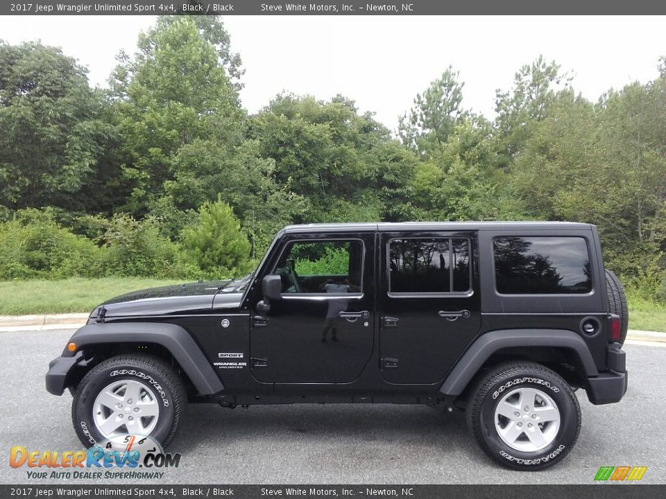 2017 Jeep Wrangler Unlimited Sport 4x4 Black / Black Photo #1