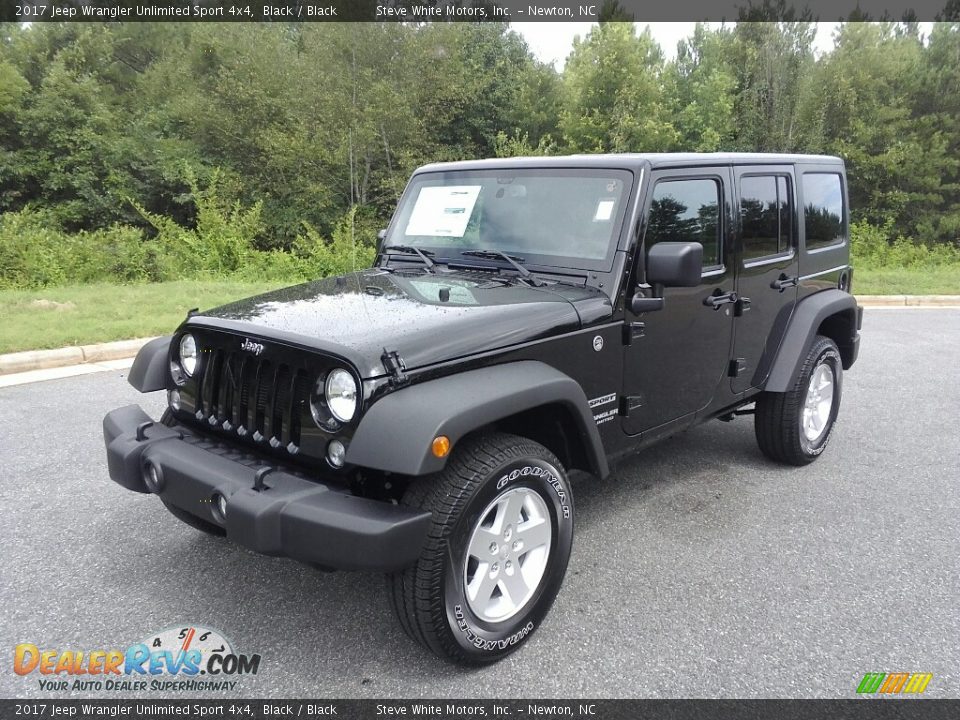2017 Jeep Wrangler Unlimited Sport 4x4 Black / Black Photo #2