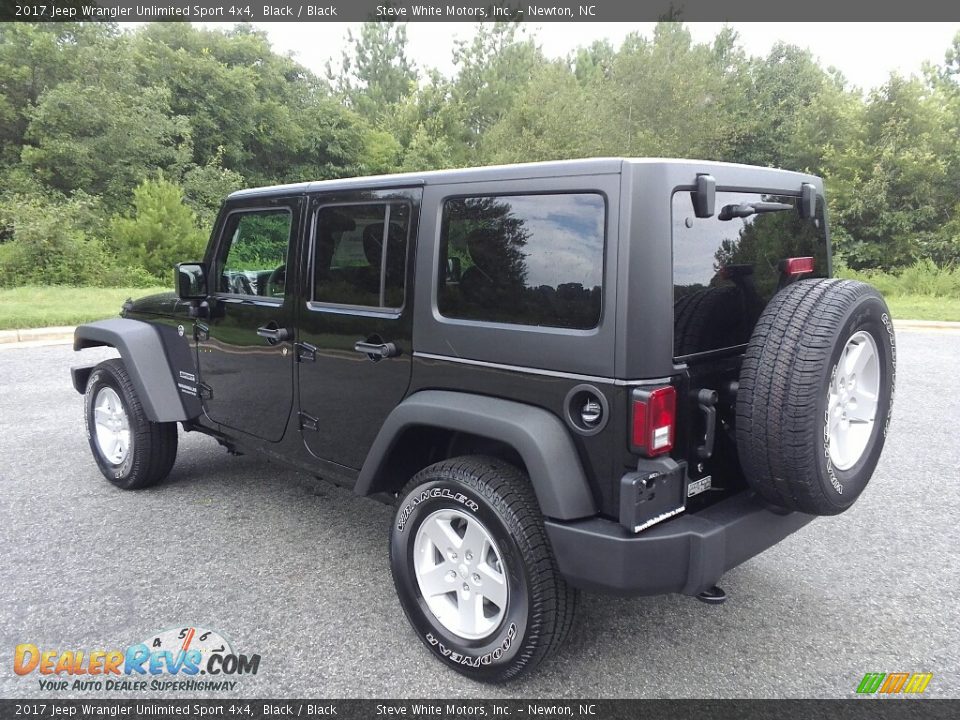 2017 Jeep Wrangler Unlimited Sport 4x4 Black / Black Photo #8