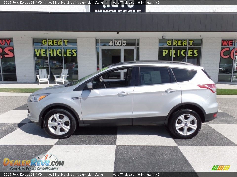 2015 Ford Escape SE 4WD Ingot Silver Metallic / Medium Light Stone Photo #1