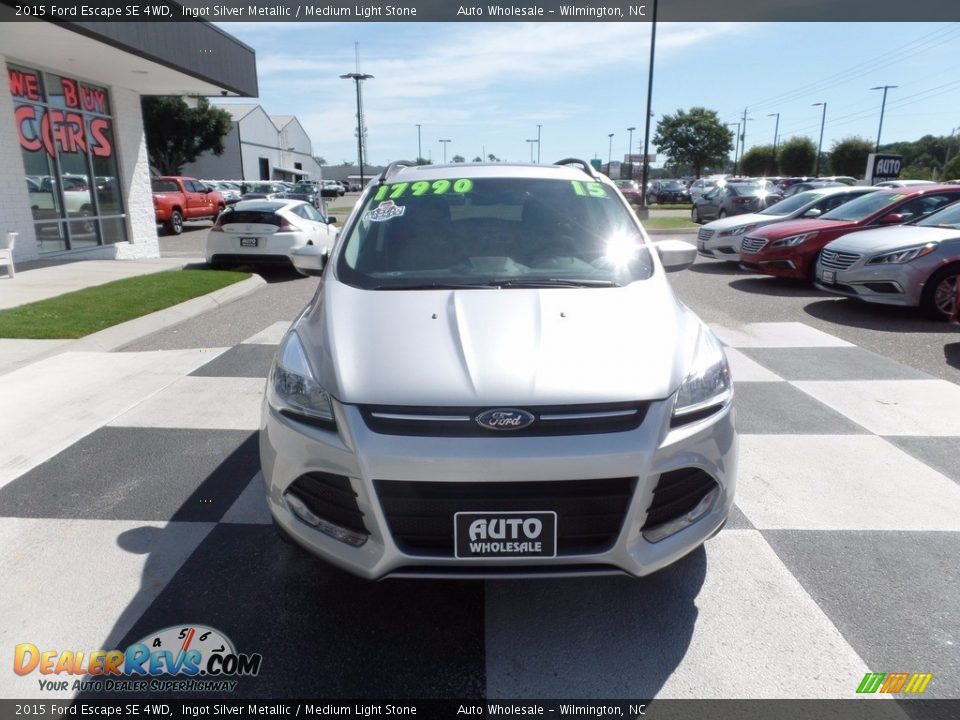 2015 Ford Escape SE 4WD Ingot Silver Metallic / Medium Light Stone Photo #2