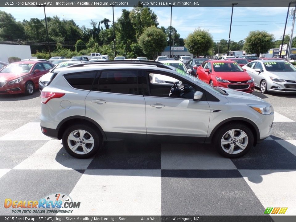 2015 Ford Escape SE 4WD Ingot Silver Metallic / Medium Light Stone Photo #3