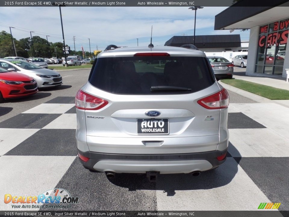 2015 Ford Escape SE 4WD Ingot Silver Metallic / Medium Light Stone Photo #4