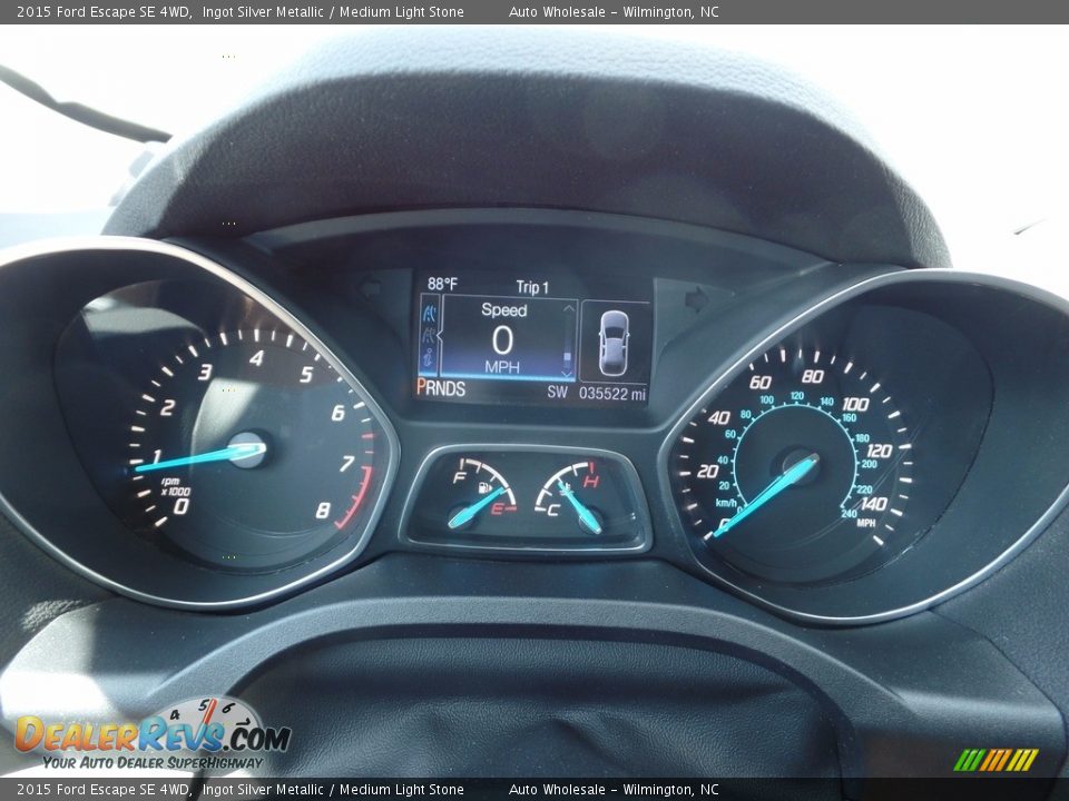 2015 Ford Escape SE 4WD Ingot Silver Metallic / Medium Light Stone Photo #16