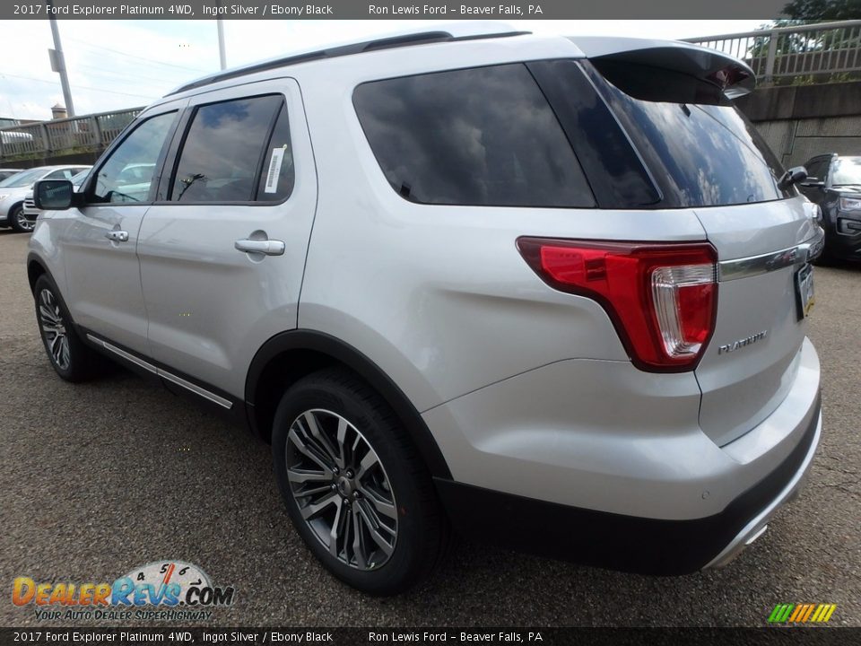 2017 Ford Explorer Platinum 4WD Ingot Silver / Ebony Black Photo #5