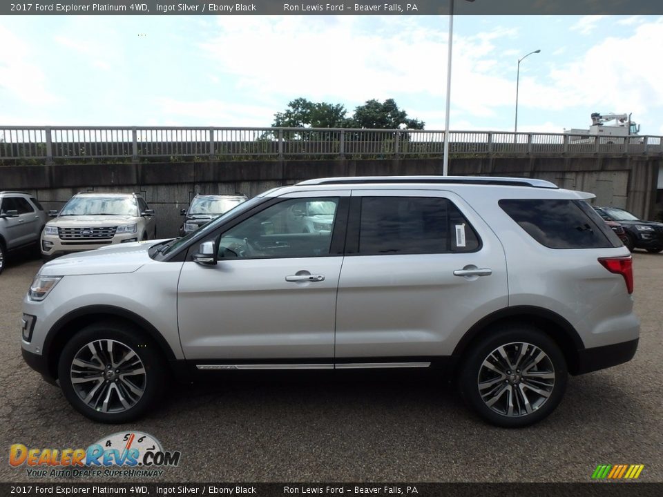 2017 Ford Explorer Platinum 4WD Ingot Silver / Ebony Black Photo #6