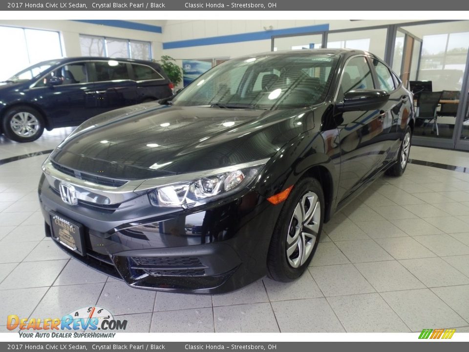 2017 Honda Civic LX Sedan Crystal Black Pearl / Black Photo #1