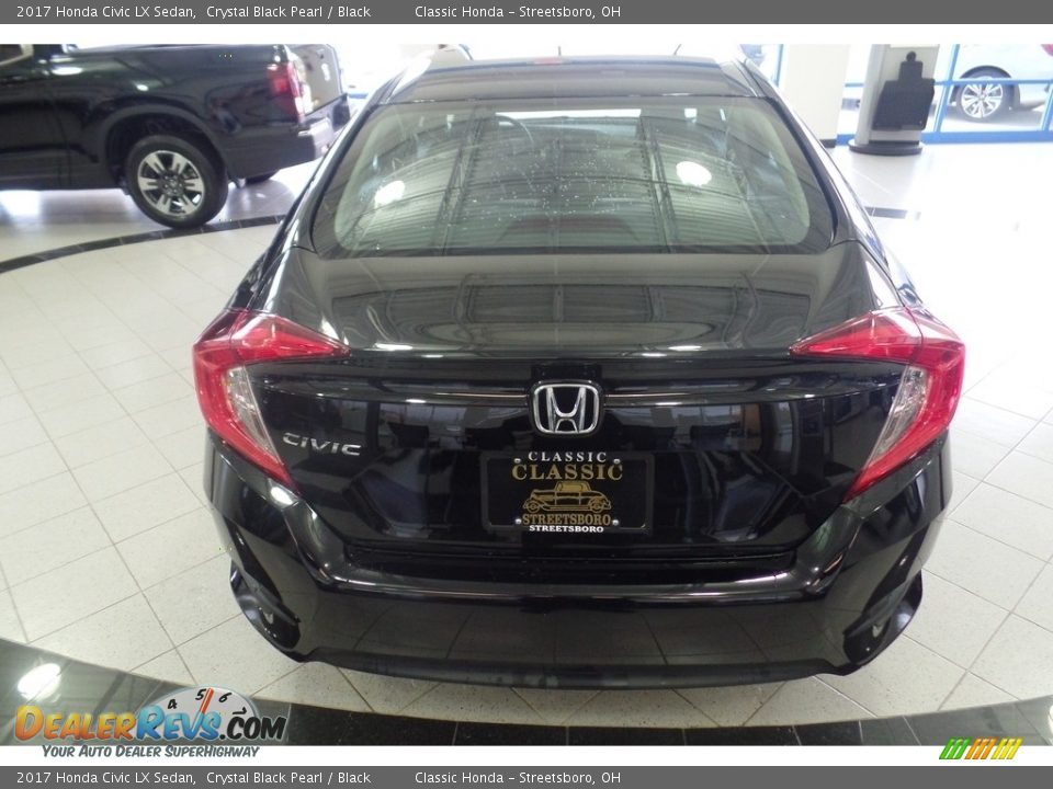 2017 Honda Civic LX Sedan Crystal Black Pearl / Black Photo #4