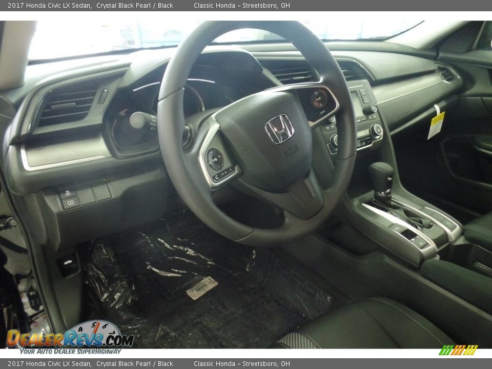 2017 Honda Civic LX Sedan Crystal Black Pearl / Black Photo #5