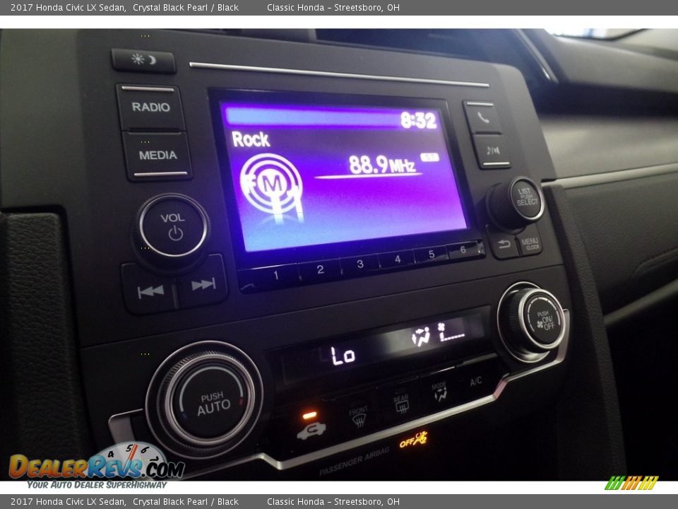 2017 Honda Civic LX Sedan Crystal Black Pearl / Black Photo #11