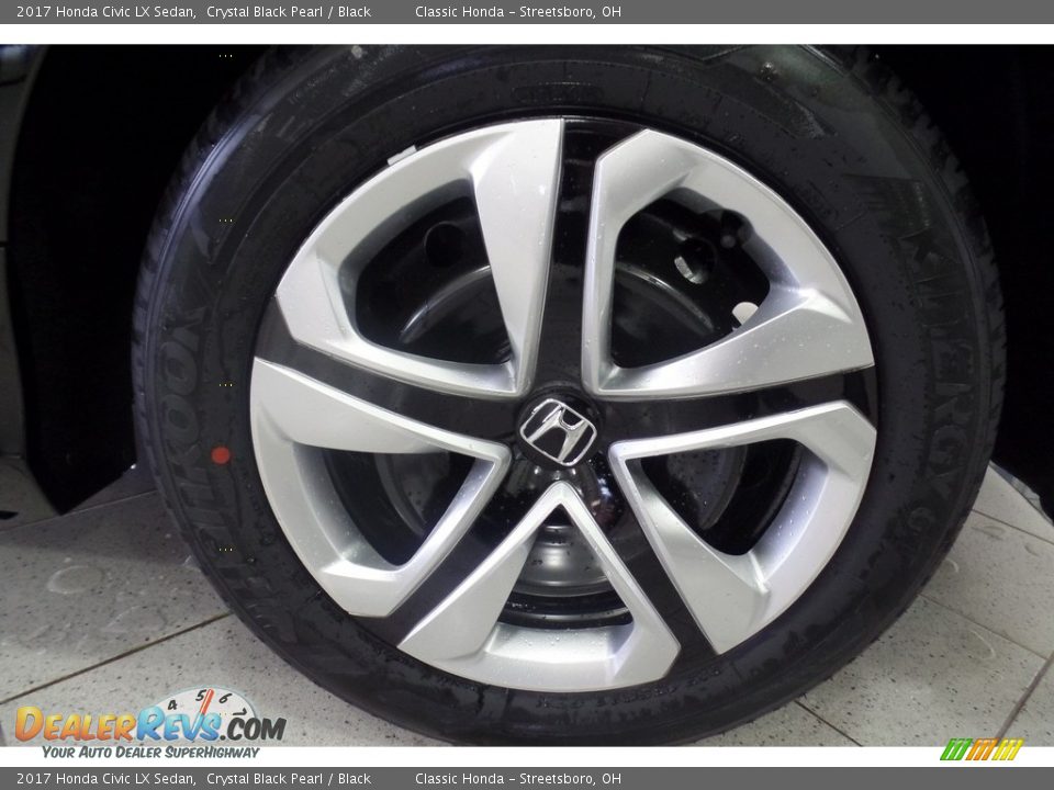 2017 Honda Civic LX Sedan Crystal Black Pearl / Black Photo #14