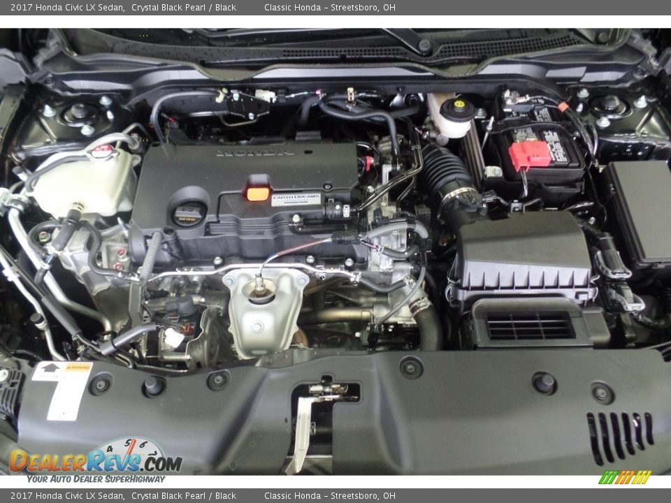 2017 Honda Civic LX Sedan Crystal Black Pearl / Black Photo #15