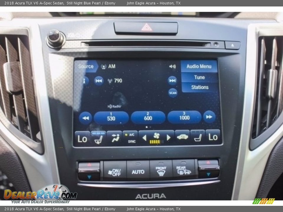 2018 Acura TLX V6 A-Spec Sedan Still Night Blue Pearl / Ebony Photo #28