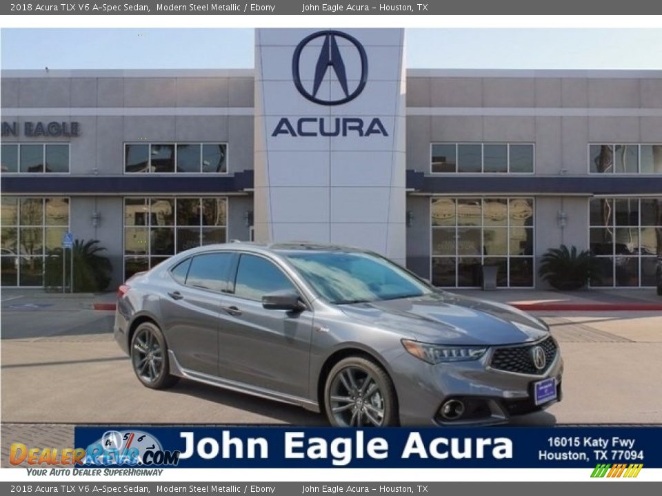 2018 Acura TLX V6 A-Spec Sedan Modern Steel Metallic / Ebony Photo #1