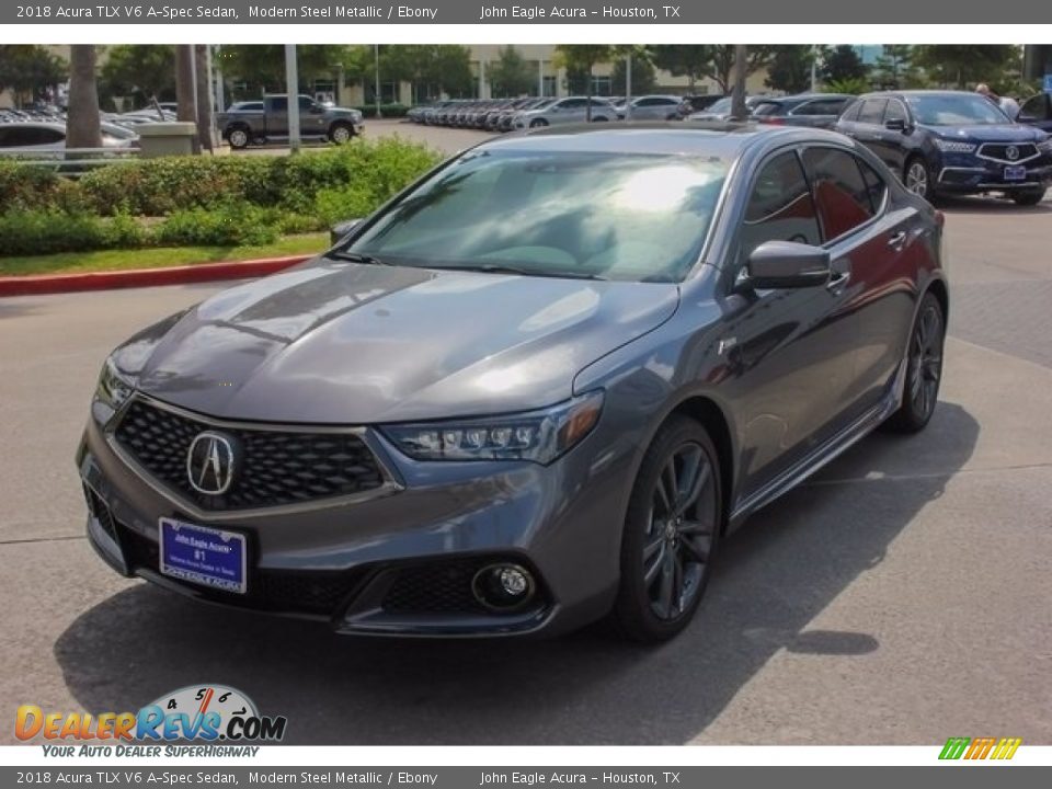 2018 Acura TLX V6 A-Spec Sedan Modern Steel Metallic / Ebony Photo #3