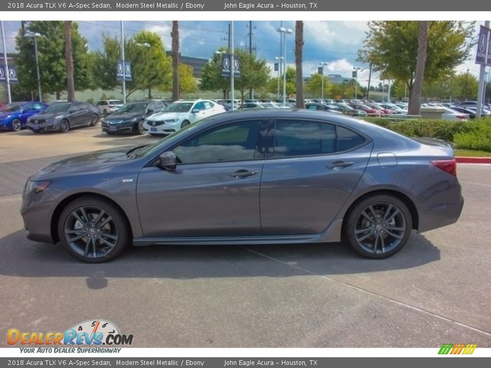 2018 Acura TLX V6 A-Spec Sedan Modern Steel Metallic / Ebony Photo #4