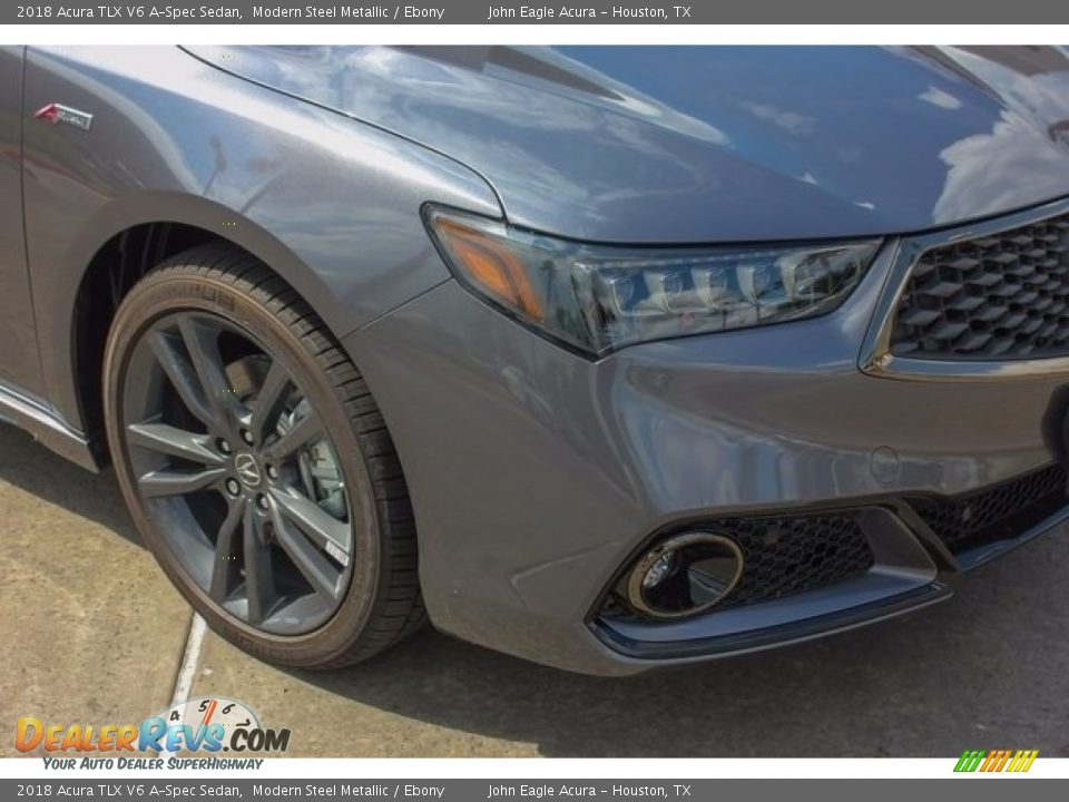 2018 Acura TLX V6 A-Spec Sedan Modern Steel Metallic / Ebony Photo #10