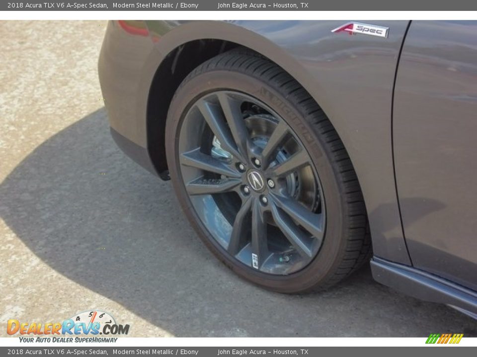 2018 Acura TLX V6 A-Spec Sedan Modern Steel Metallic / Ebony Photo #14