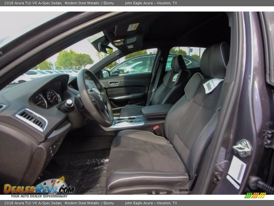 2018 Acura TLX V6 A-Spec Sedan Modern Steel Metallic / Ebony Photo #19