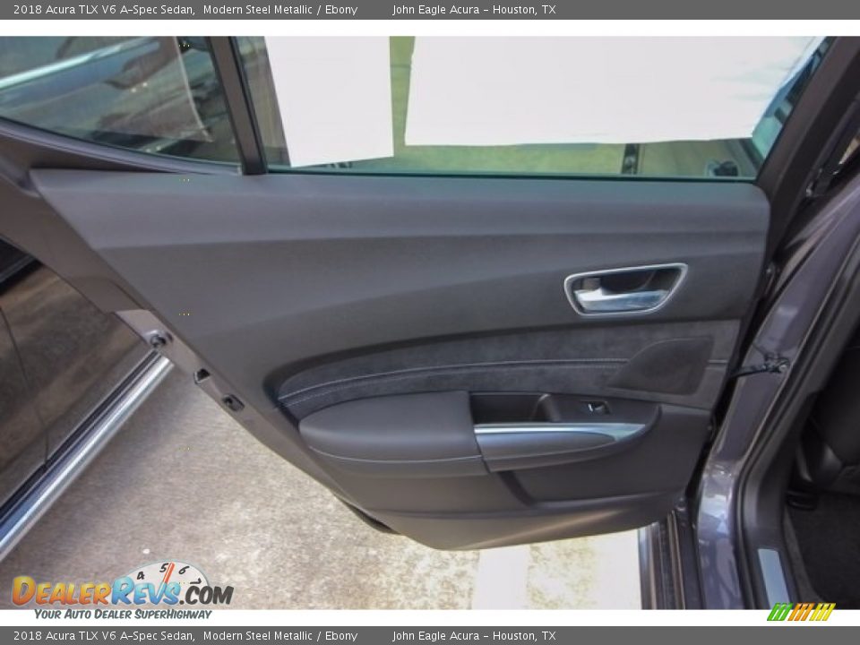 2018 Acura TLX V6 A-Spec Sedan Modern Steel Metallic / Ebony Photo #20