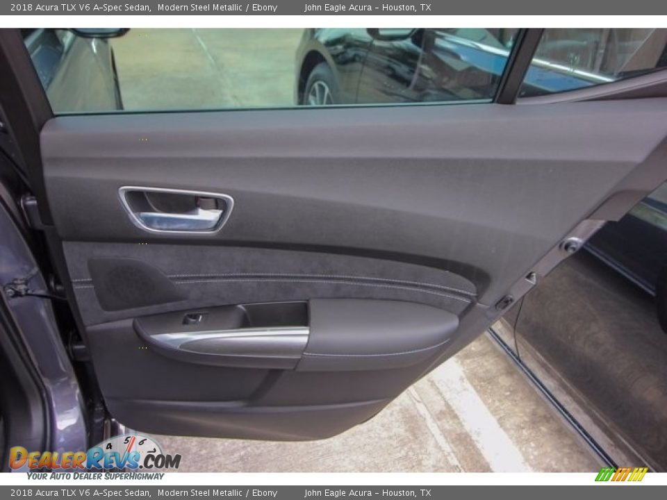 2018 Acura TLX V6 A-Spec Sedan Modern Steel Metallic / Ebony Photo #23