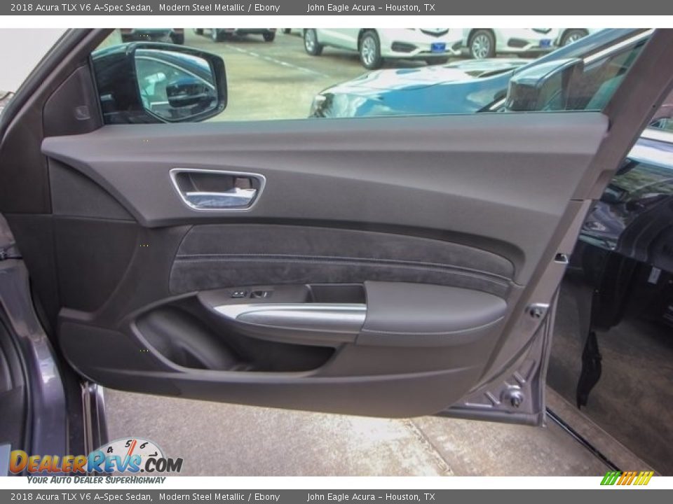 2018 Acura TLX V6 A-Spec Sedan Modern Steel Metallic / Ebony Photo #25