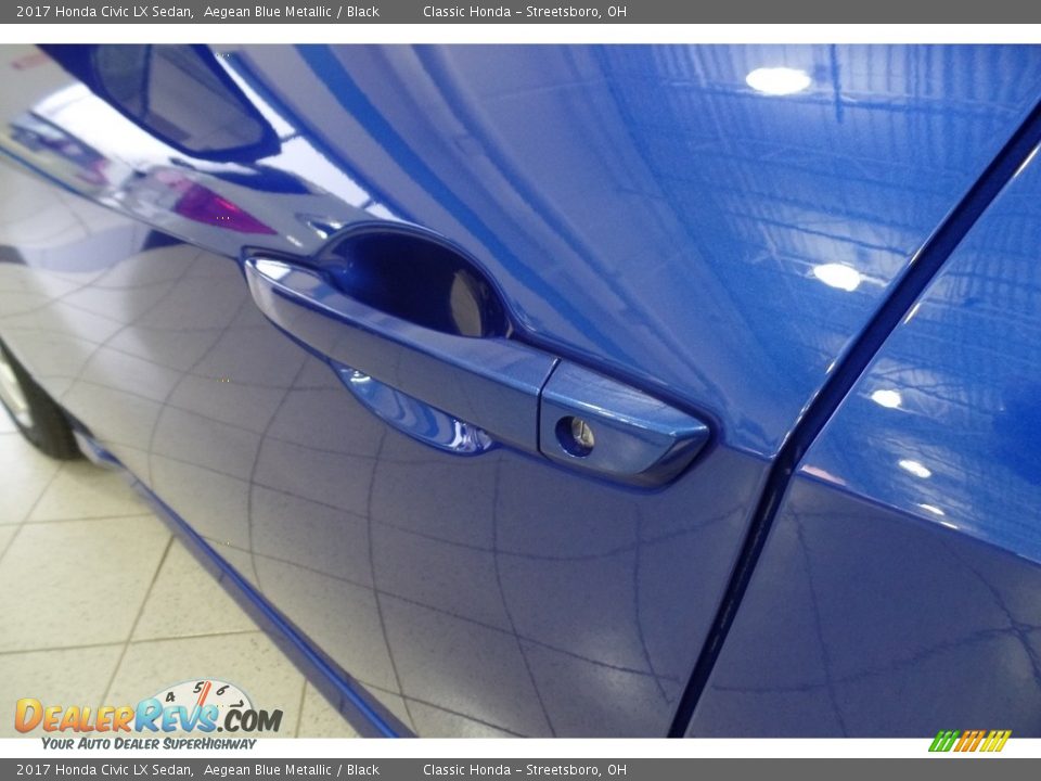 2017 Honda Civic LX Sedan Aegean Blue Metallic / Black Photo #10
