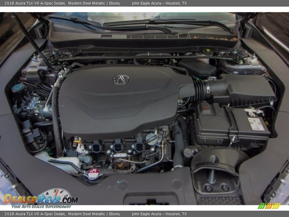 2018 Acura TLX V6 A-Spec Sedan Modern Steel Metallic / Ebony Photo #27