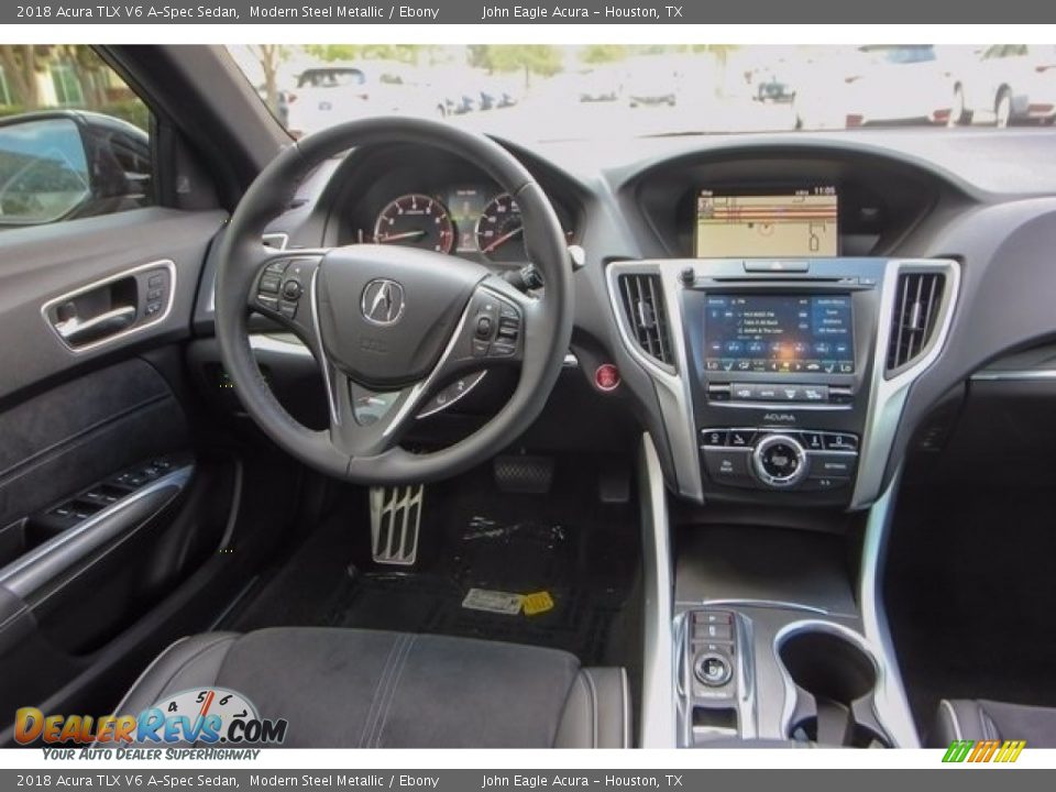 2018 Acura TLX V6 A-Spec Sedan Modern Steel Metallic / Ebony Photo #28