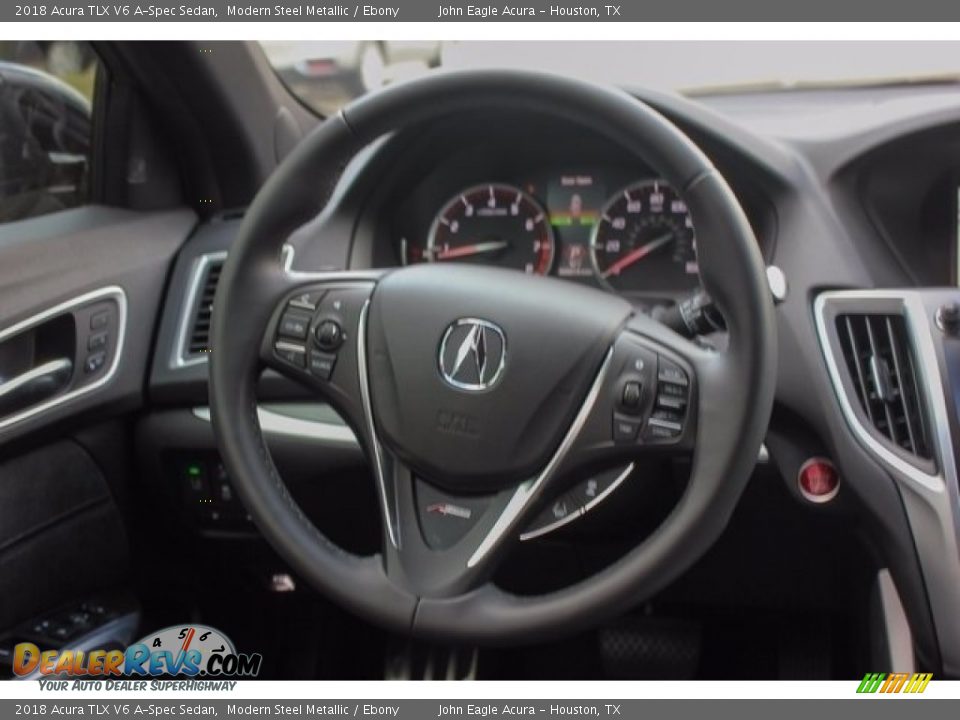 2018 Acura TLX V6 A-Spec Sedan Modern Steel Metallic / Ebony Photo #29