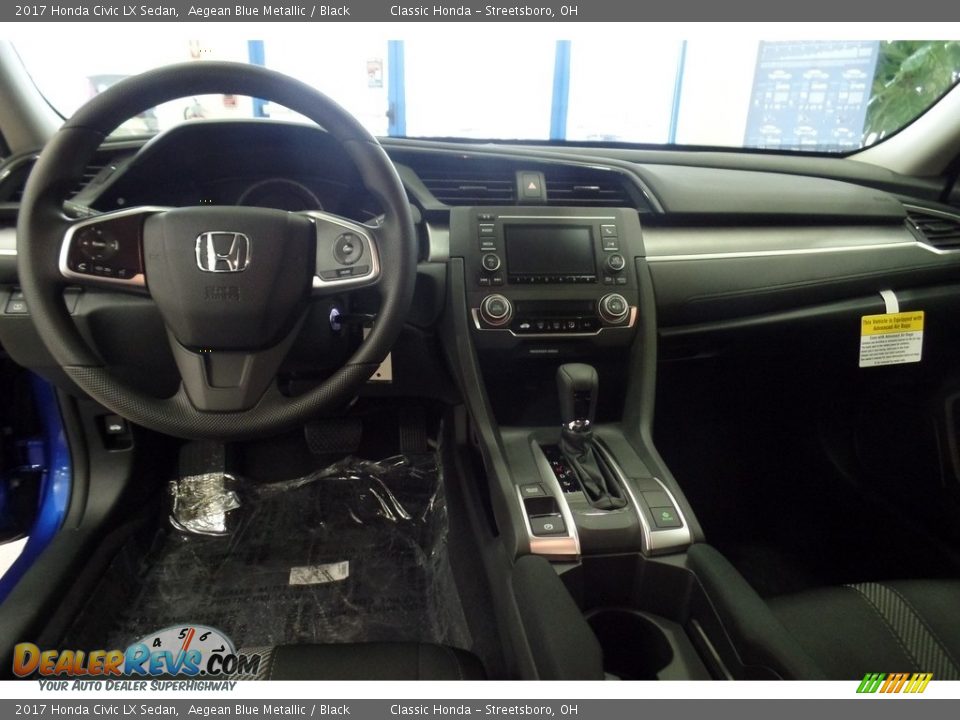 2017 Honda Civic LX Sedan Aegean Blue Metallic / Black Photo #13