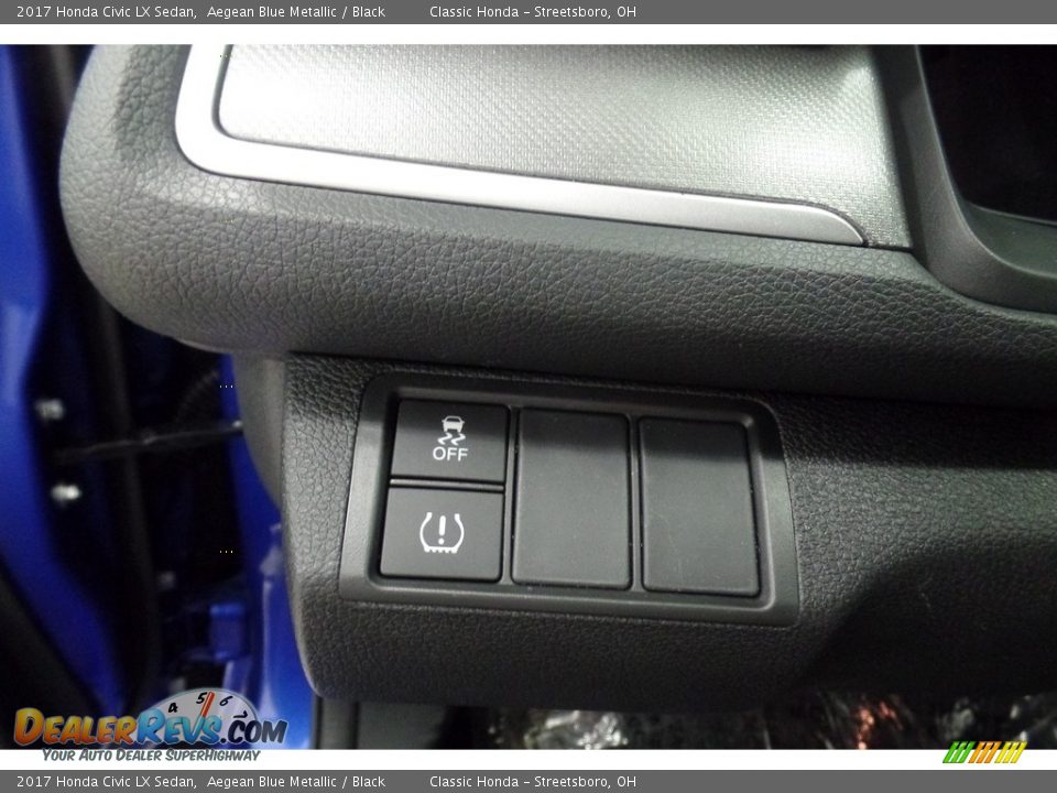 2017 Honda Civic LX Sedan Aegean Blue Metallic / Black Photo #15