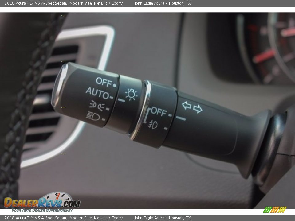 2018 Acura TLX V6 A-Spec Sedan Modern Steel Metallic / Ebony Photo #34