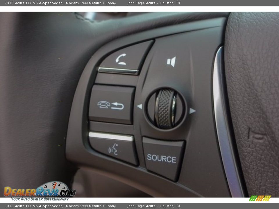 2018 Acura TLX V6 A-Spec Sedan Modern Steel Metallic / Ebony Photo #35