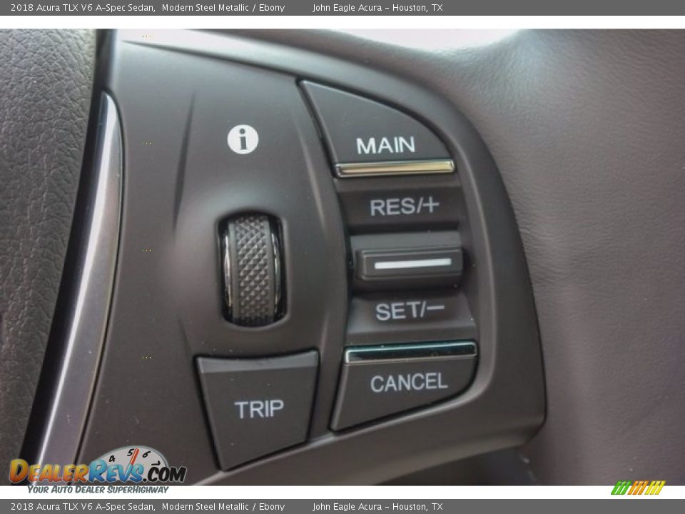 2018 Acura TLX V6 A-Spec Sedan Modern Steel Metallic / Ebony Photo #36