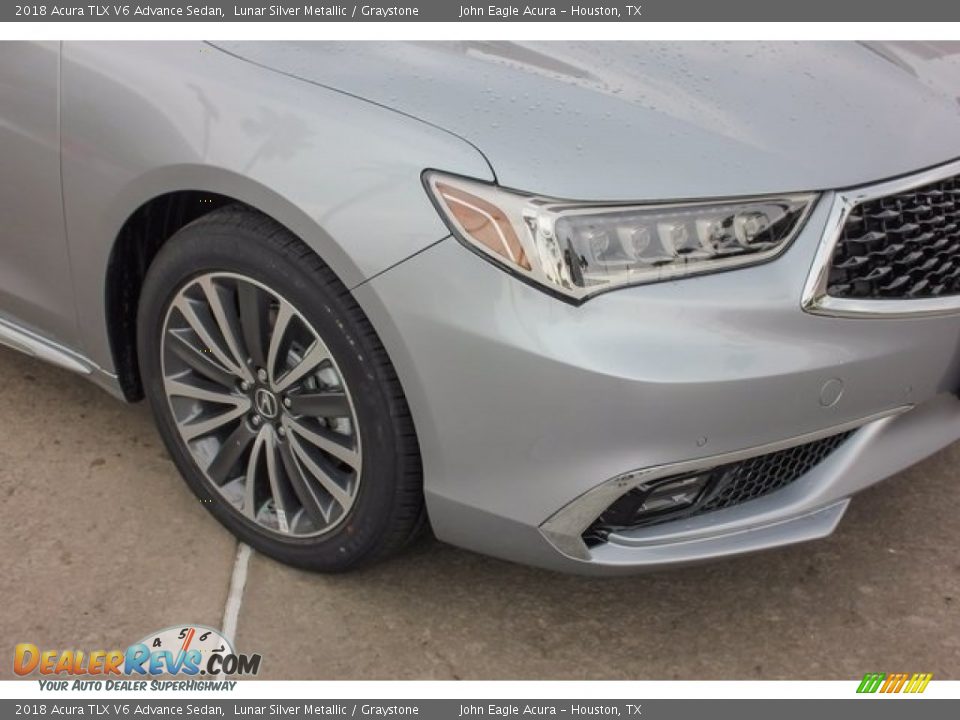 2018 Acura TLX V6 Advance Sedan Lunar Silver Metallic / Graystone Photo #10
