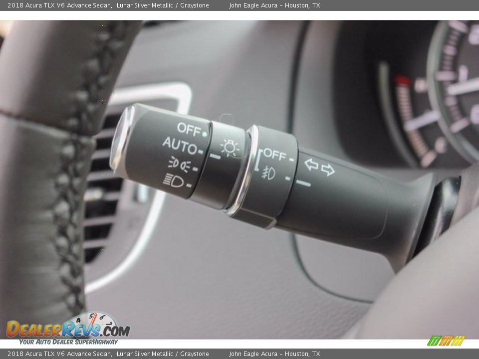 2018 Acura TLX V6 Advance Sedan Lunar Silver Metallic / Graystone Photo #35