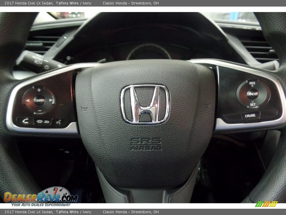 2017 Honda Civic LX Sedan Taffeta White / Ivory Photo #14