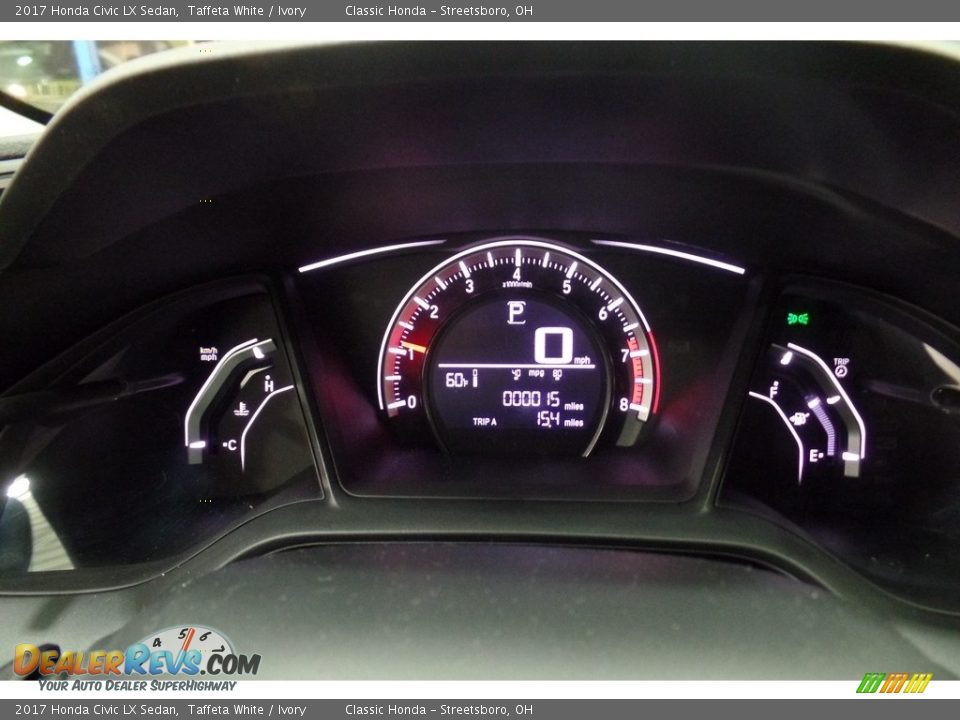 2017 Honda Civic LX Sedan Taffeta White / Ivory Photo #20