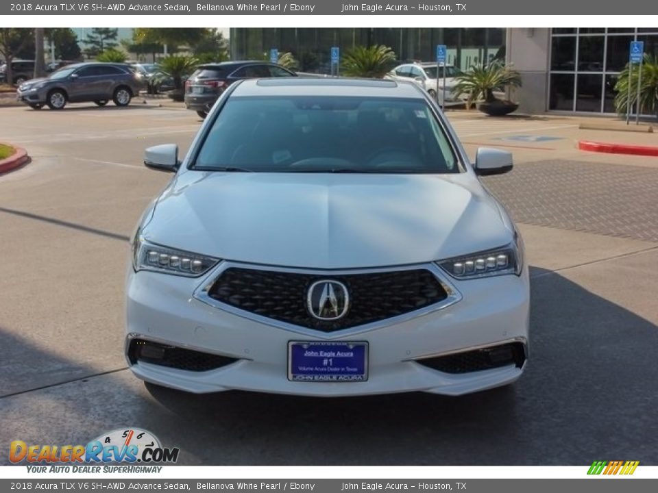 2018 Acura TLX V6 SH-AWD Advance Sedan Bellanova White Pearl / Ebony Photo #2
