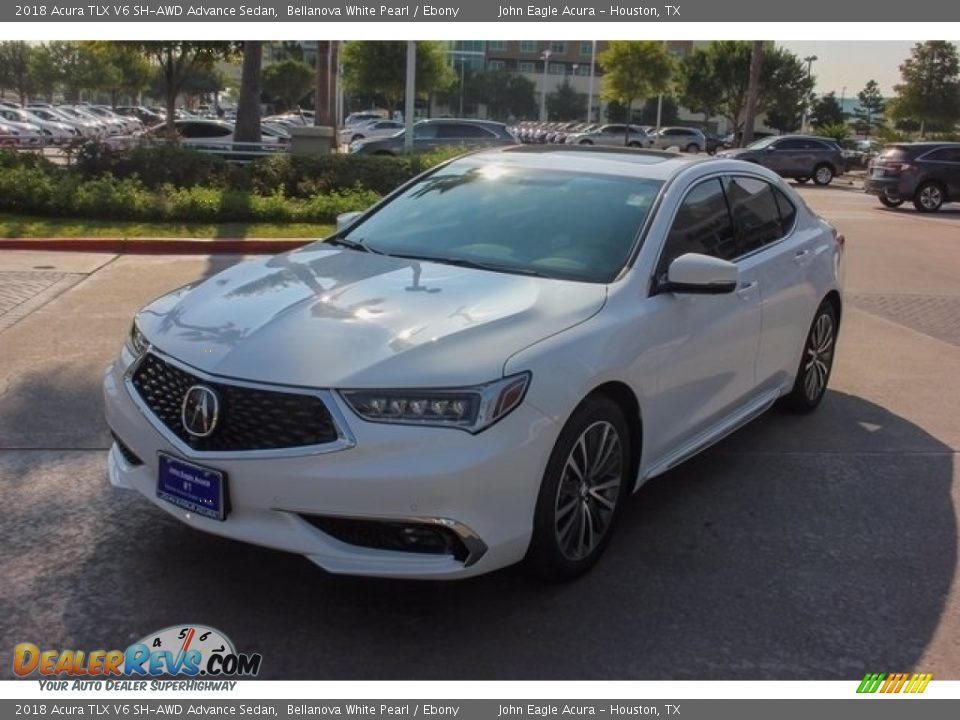 2018 Acura TLX V6 SH-AWD Advance Sedan Bellanova White Pearl / Ebony Photo #3