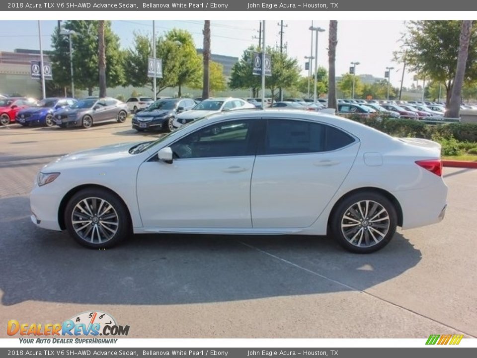 2018 Acura TLX V6 SH-AWD Advance Sedan Bellanova White Pearl / Ebony Photo #4