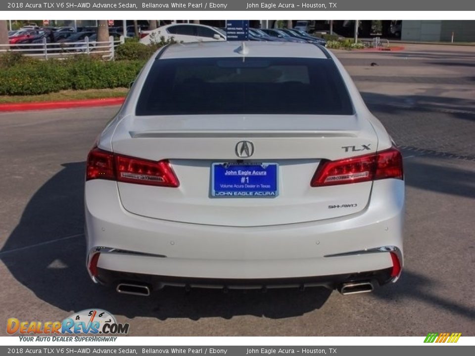 2018 Acura TLX V6 SH-AWD Advance Sedan Bellanova White Pearl / Ebony Photo #6