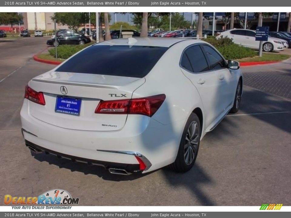 2018 Acura TLX V6 SH-AWD Advance Sedan Bellanova White Pearl / Ebony Photo #7