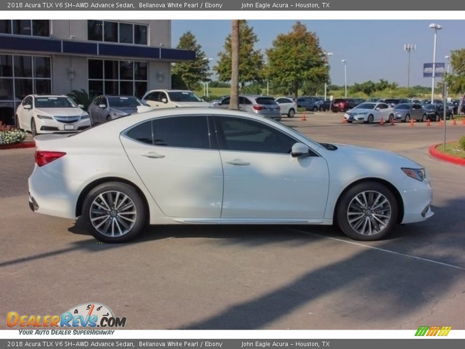 2018 Acura TLX V6 SH-AWD Advance Sedan Bellanova White Pearl / Ebony Photo #8