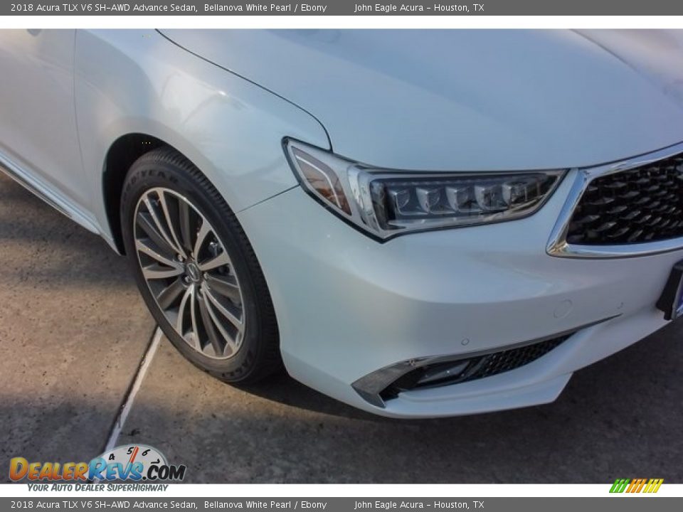 2018 Acura TLX V6 SH-AWD Advance Sedan Bellanova White Pearl / Ebony Photo #10