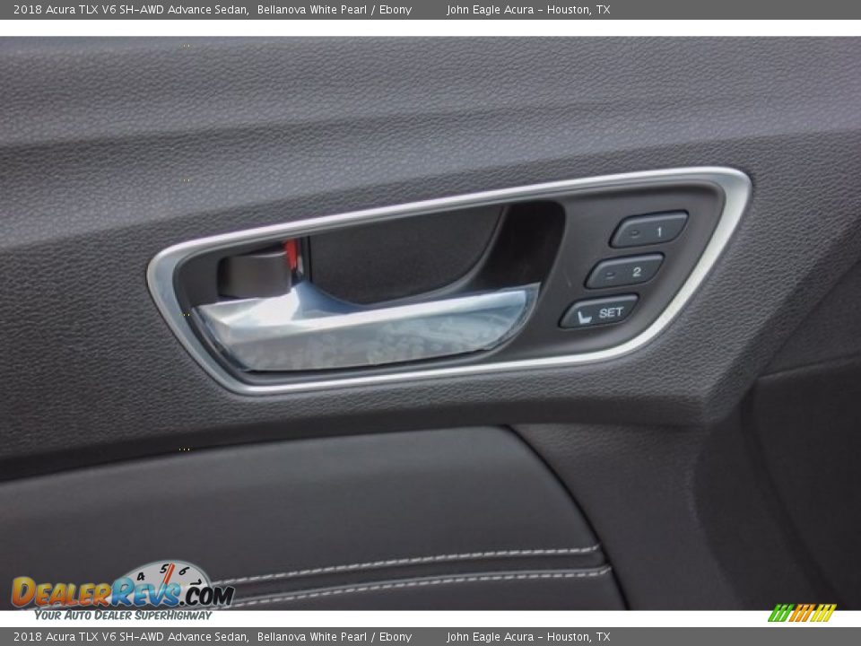 2018 Acura TLX V6 SH-AWD Advance Sedan Bellanova White Pearl / Ebony Photo #15