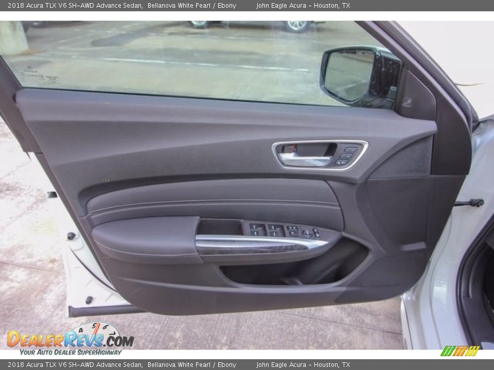 2018 Acura TLX V6 SH-AWD Advance Sedan Bellanova White Pearl / Ebony Photo #18