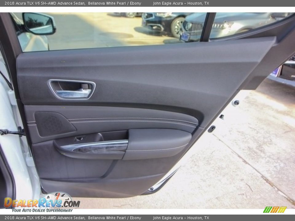 2018 Acura TLX V6 SH-AWD Advance Sedan Bellanova White Pearl / Ebony Photo #23